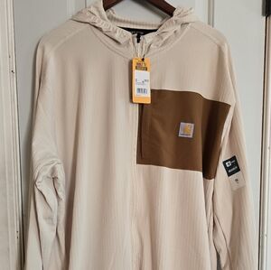 Carhartt Beige and Brown Long Sleeve Shirt
